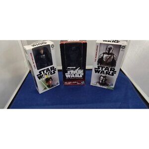 STAR WARS SET OF 3 ACTION FIGURES BY HASBRO DISNEY BRAND  UNOPENED BOXES